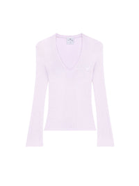 137pcs NEW / PULL COL V EN MAILLE CÔTELÉE - Mist