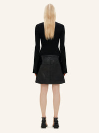 162pcs NEW / PULL COL V EN MAILLE CÔTELÉE - Black