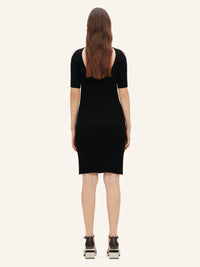 79pcs NEW / MINI ROBE HYPERBOLE CÔTELÉE - Black