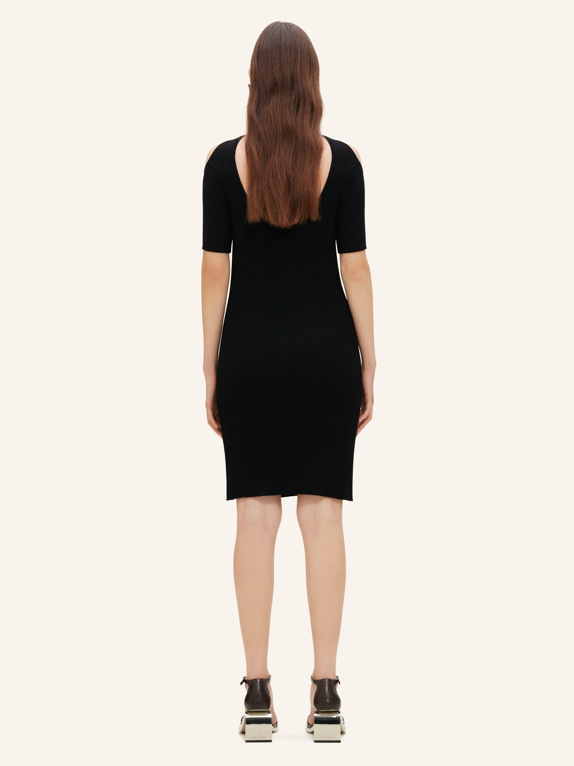 79pcs NEW / MINI ROBE HYPERBOLE CÔTELÉE - Black