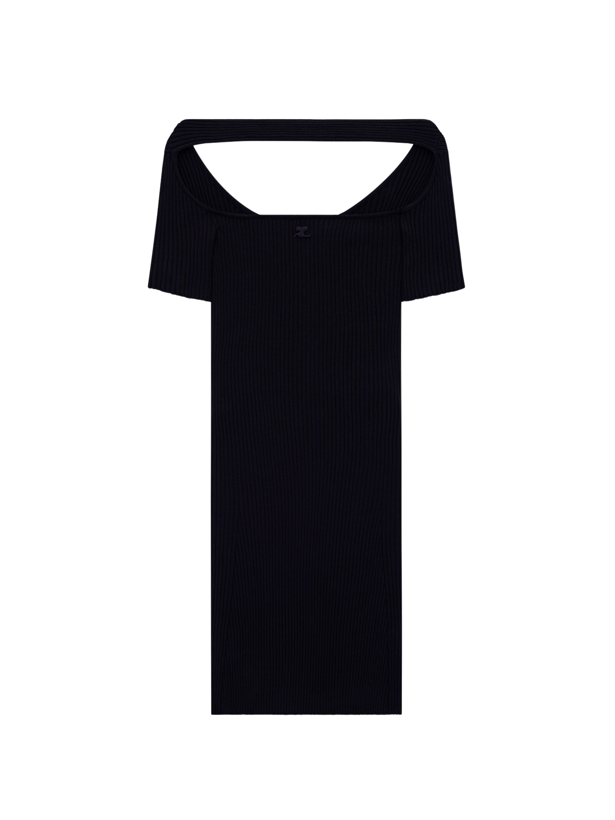 79pcs NEW / MINI ROBE HYPERBOLE CÔTELÉE - Black