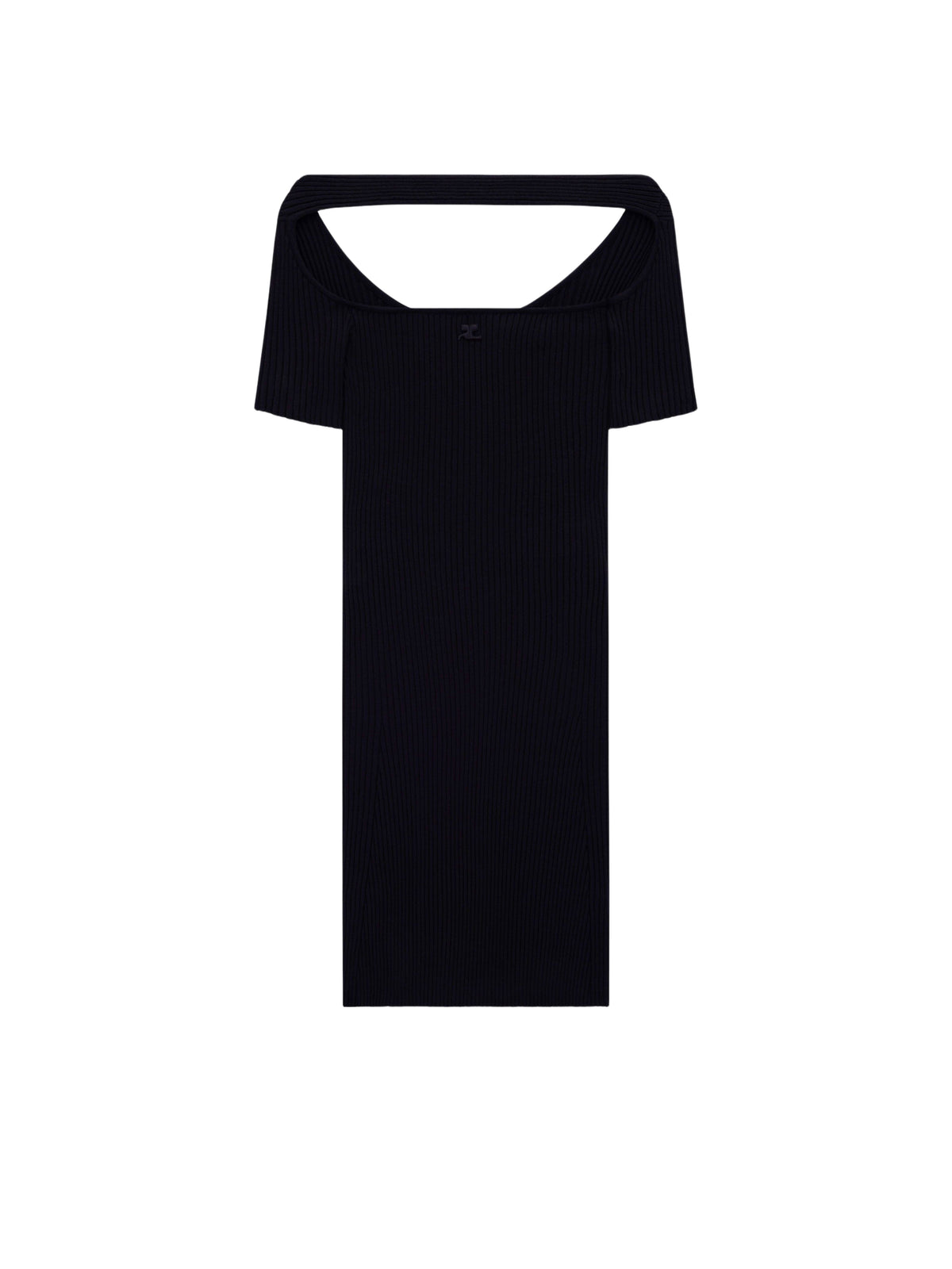 Mini robe Hyperbole en maille côtelée - Black