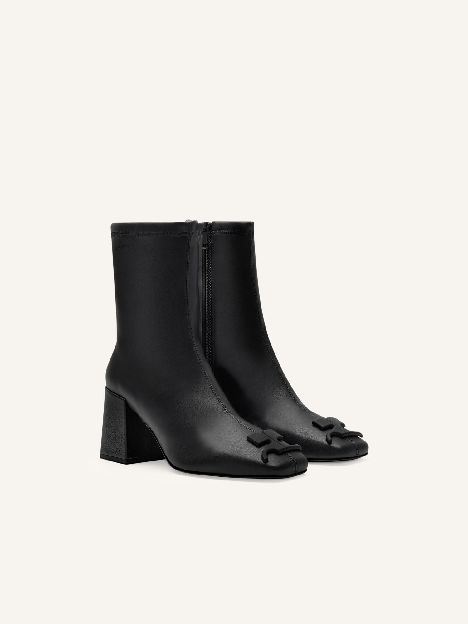 BLACK BOTTINES RÉÉDITION EFFET CUIR STRETCH