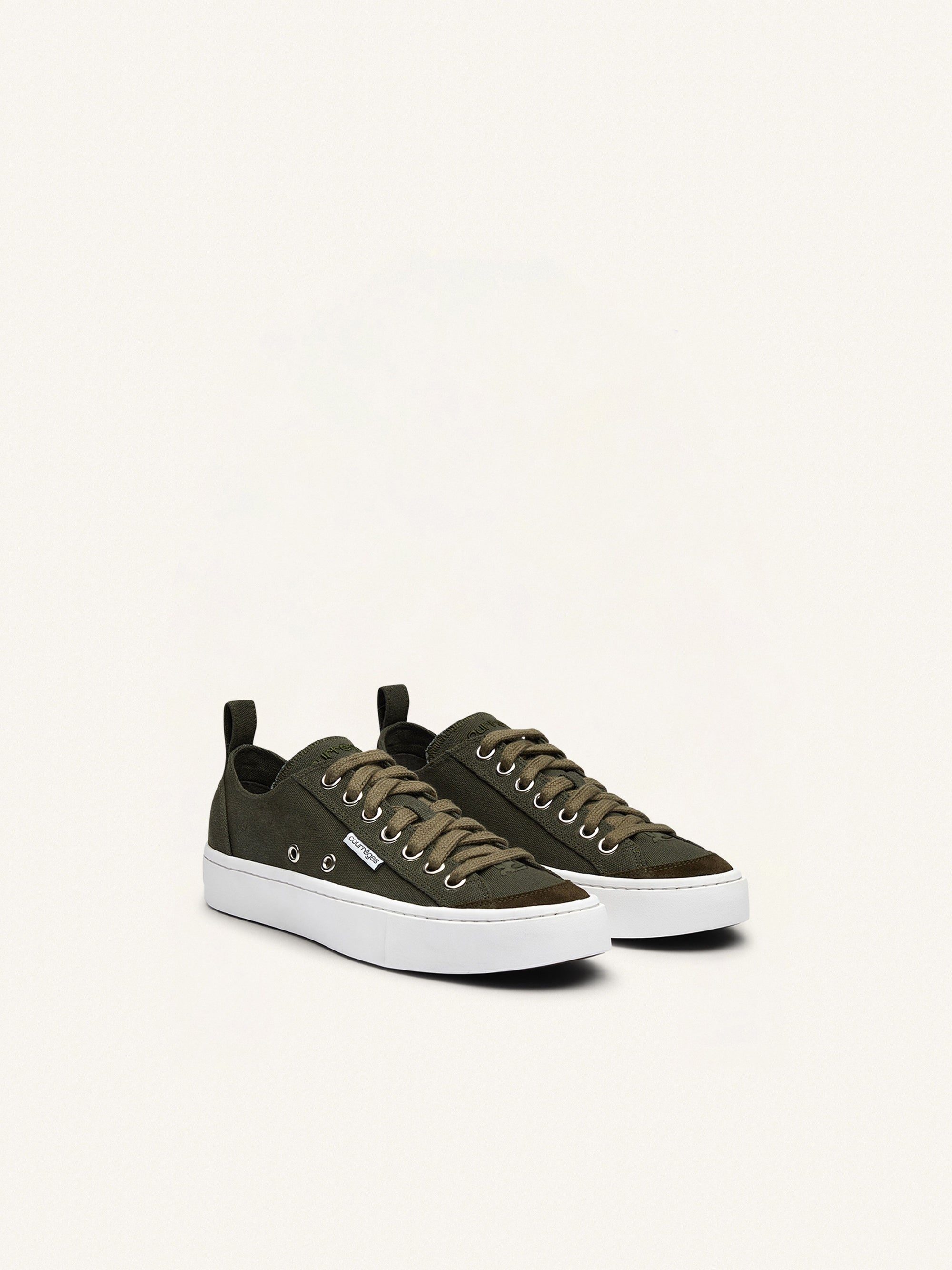 22pcs NEW / SNEAKERS BASSE CANVAS 01 COTON - Camouflage Green