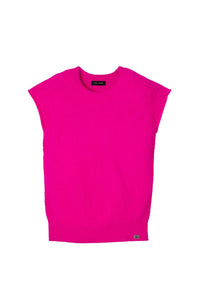 T-shirt à manches courtes Pilled en laine - Hot Pink