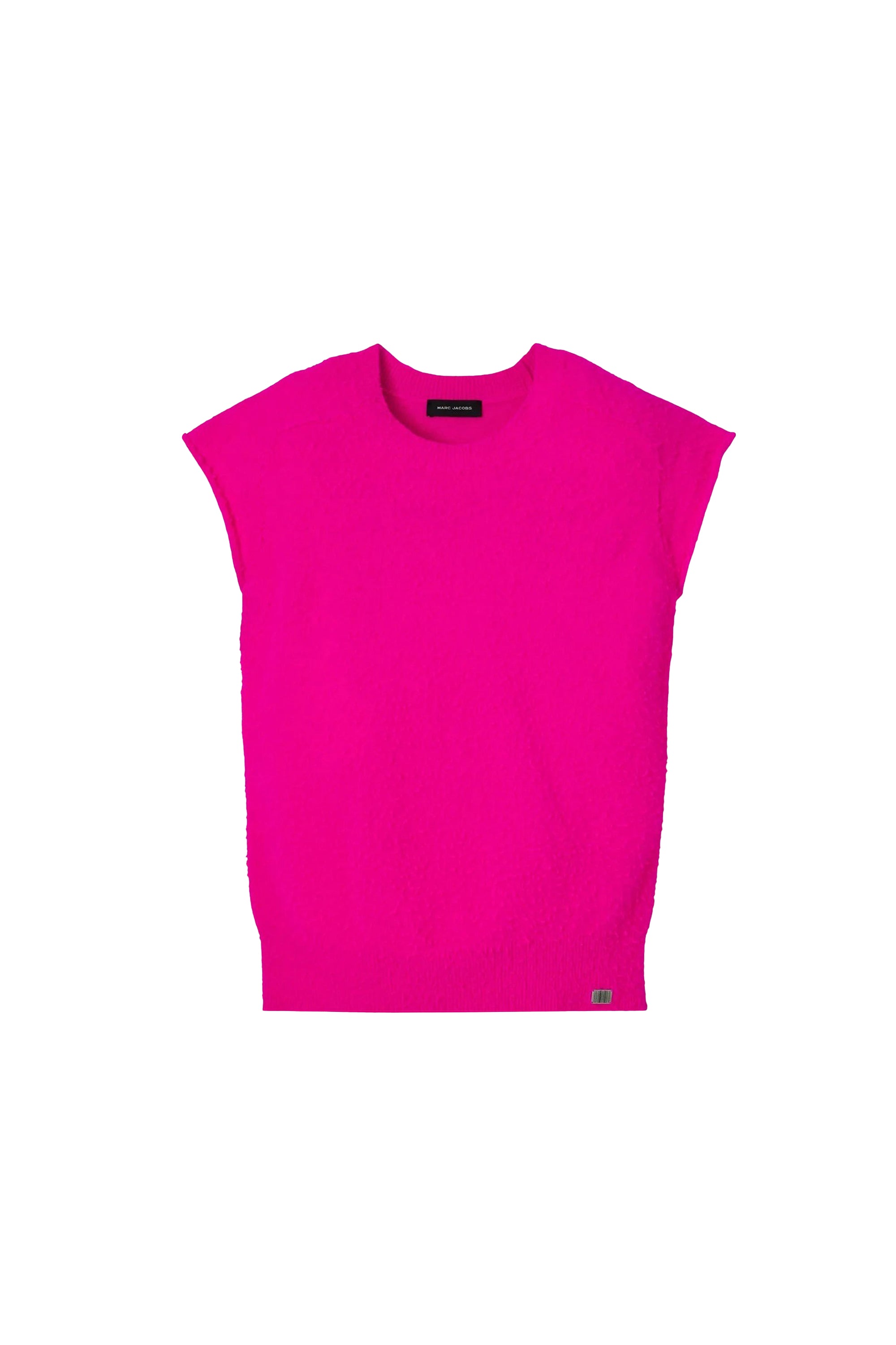 Pilled wool short-sleeved T-shirt - Hot Pink