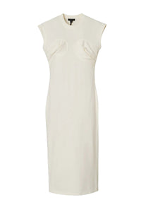 Robe longue cintrée Grunge Core - Antique White