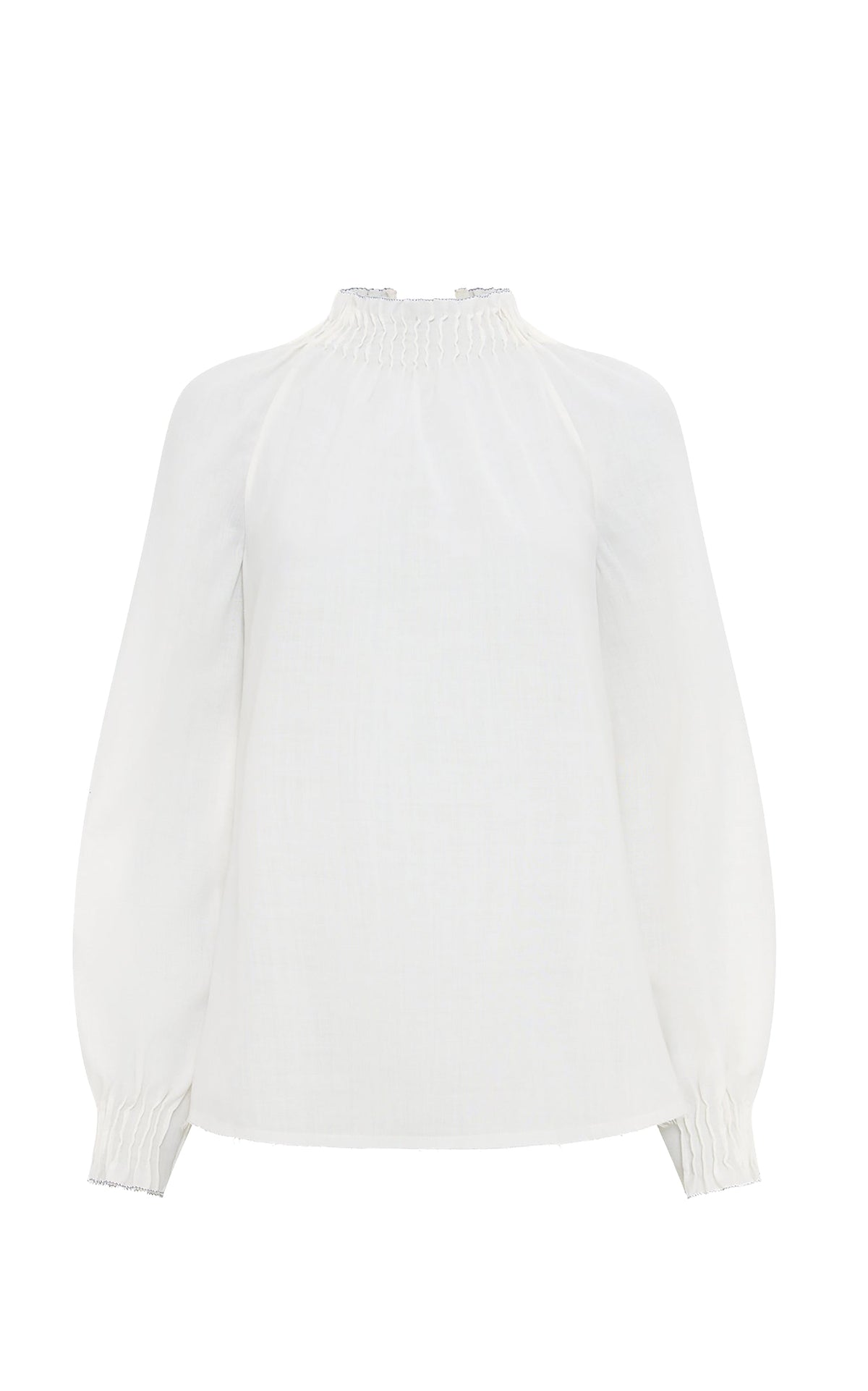 Magnolia Top en ivoire laine cachemire voile