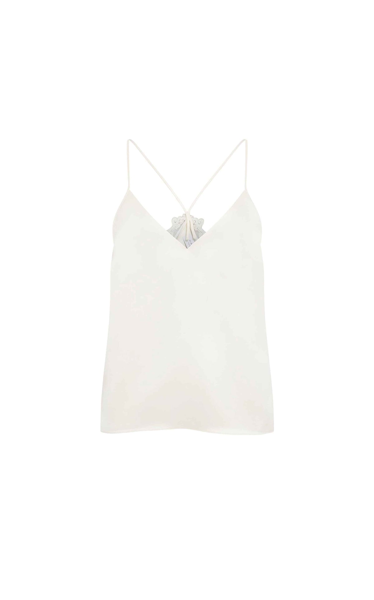 Mage Top en ivoire super double satin