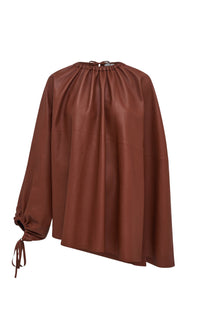 Top Wilmer en cuir - Cognac