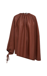 Cognac / Top Wilmer en cuir - Cognac