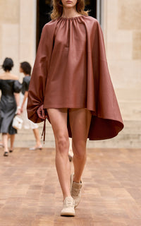 Cognac / Top Wilmer en cuir - Cognac