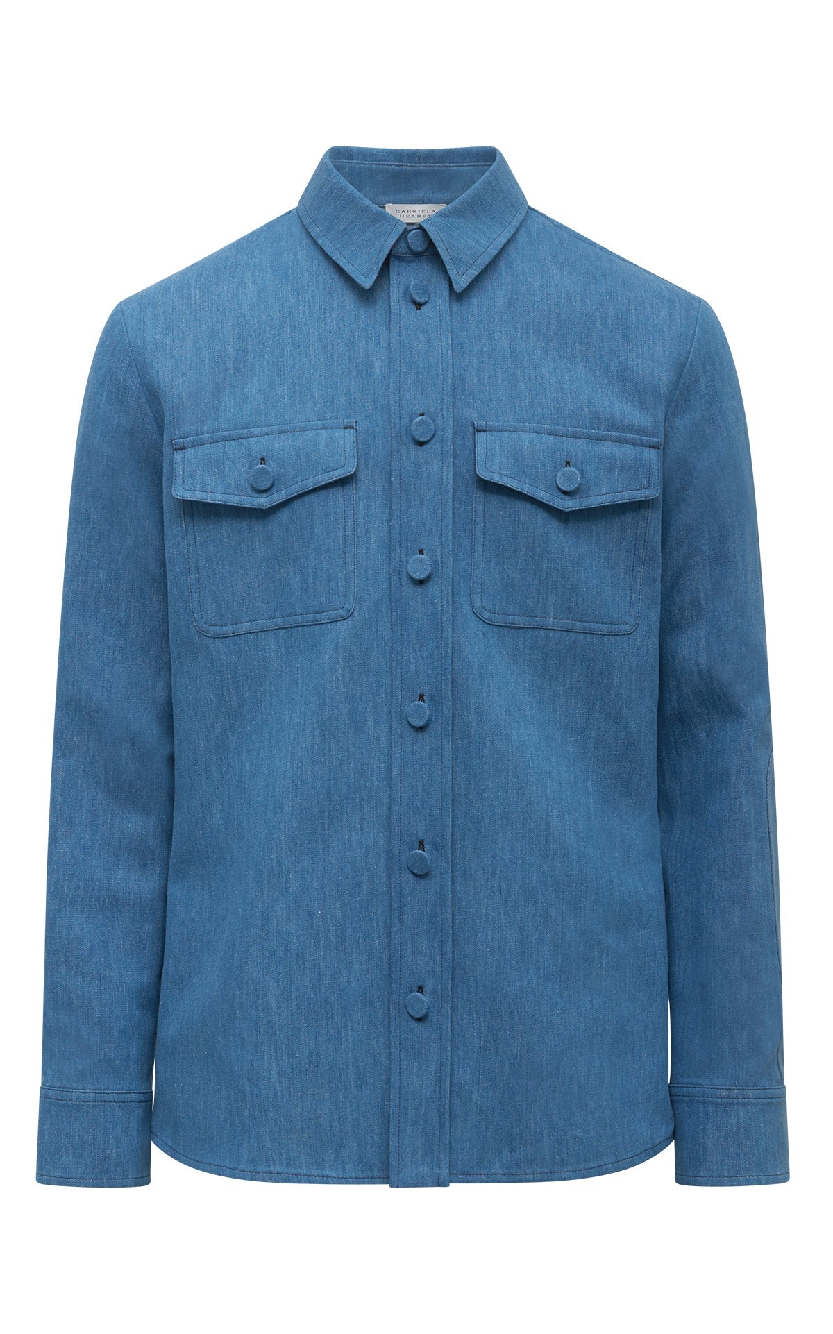 Light Blue Denim / Veste chemise Everly coton et lin - Light Blue Denim