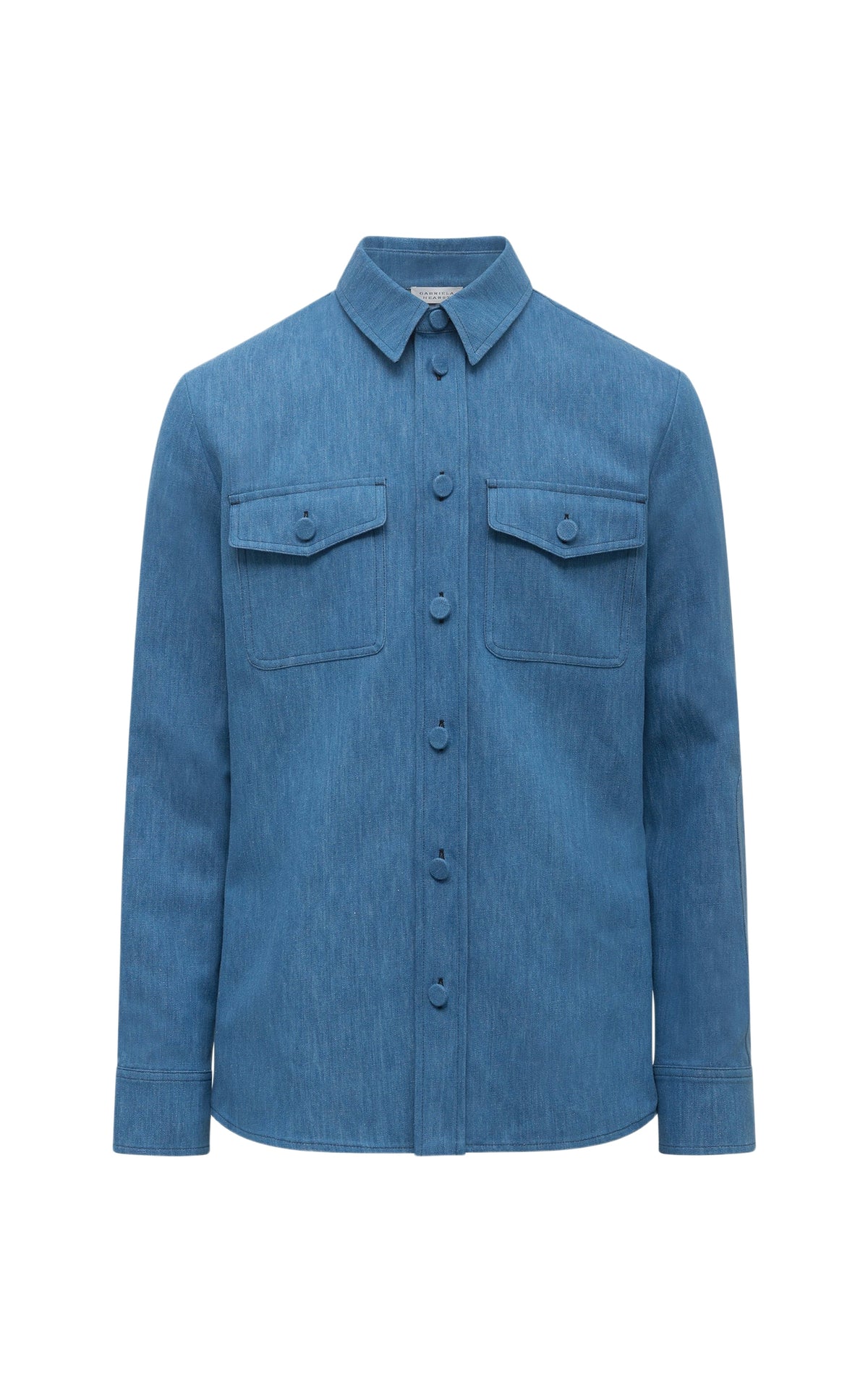 Light Blue Denim / Veste chemise Everly coton et lin - Light Blue Denim