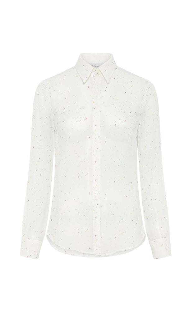 Blouse Henri en soie - Ivory Multi