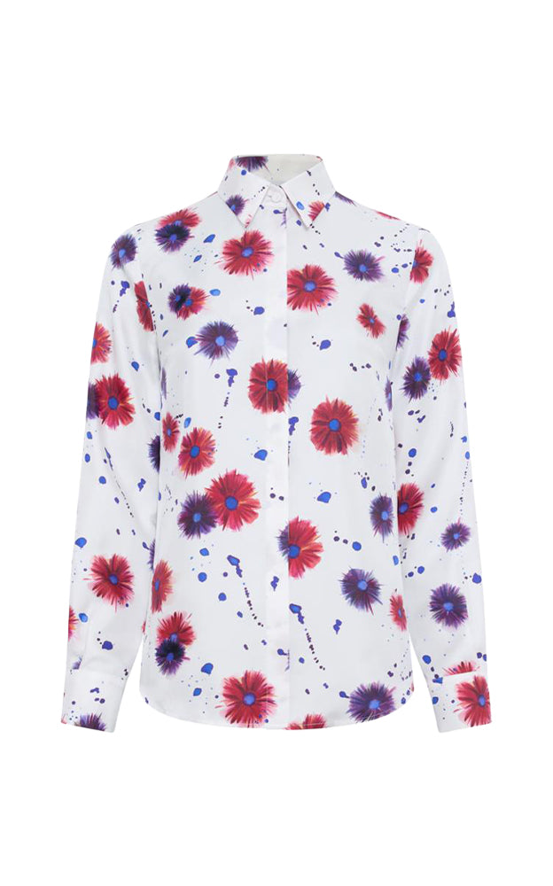 Henri silk blouse - Ivory Multi