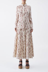 Ivory Multi / Blouse Henri en soie - Ivory Multi