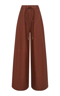 Cognac / Pantalon Gelos en cuir - Cognac