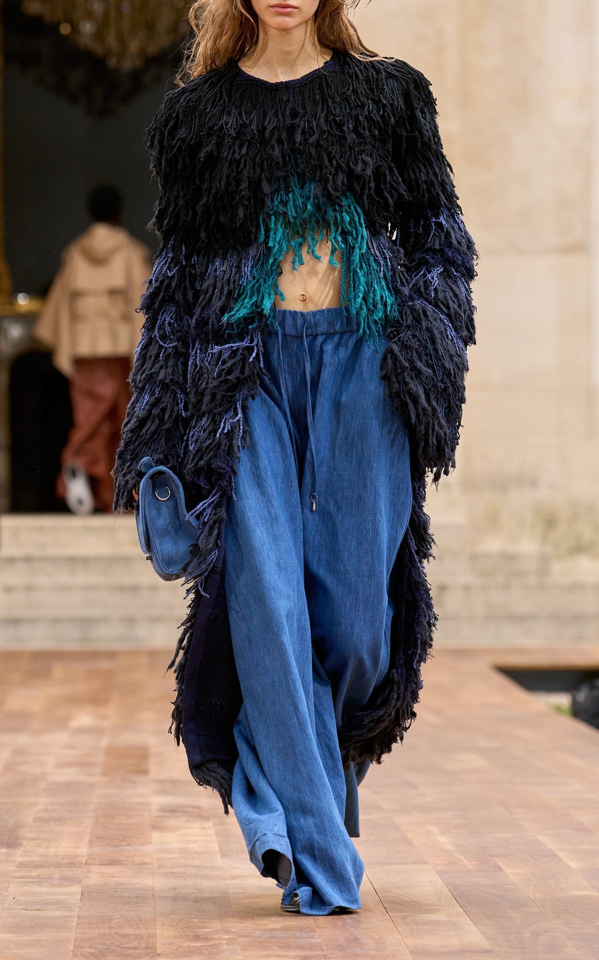 Medium Blue / Pantalon Gelos en coton et lin - Medium Blue