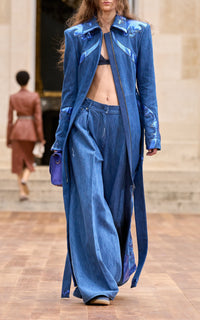 Brenn Jean en bleu moyen coton lin denim