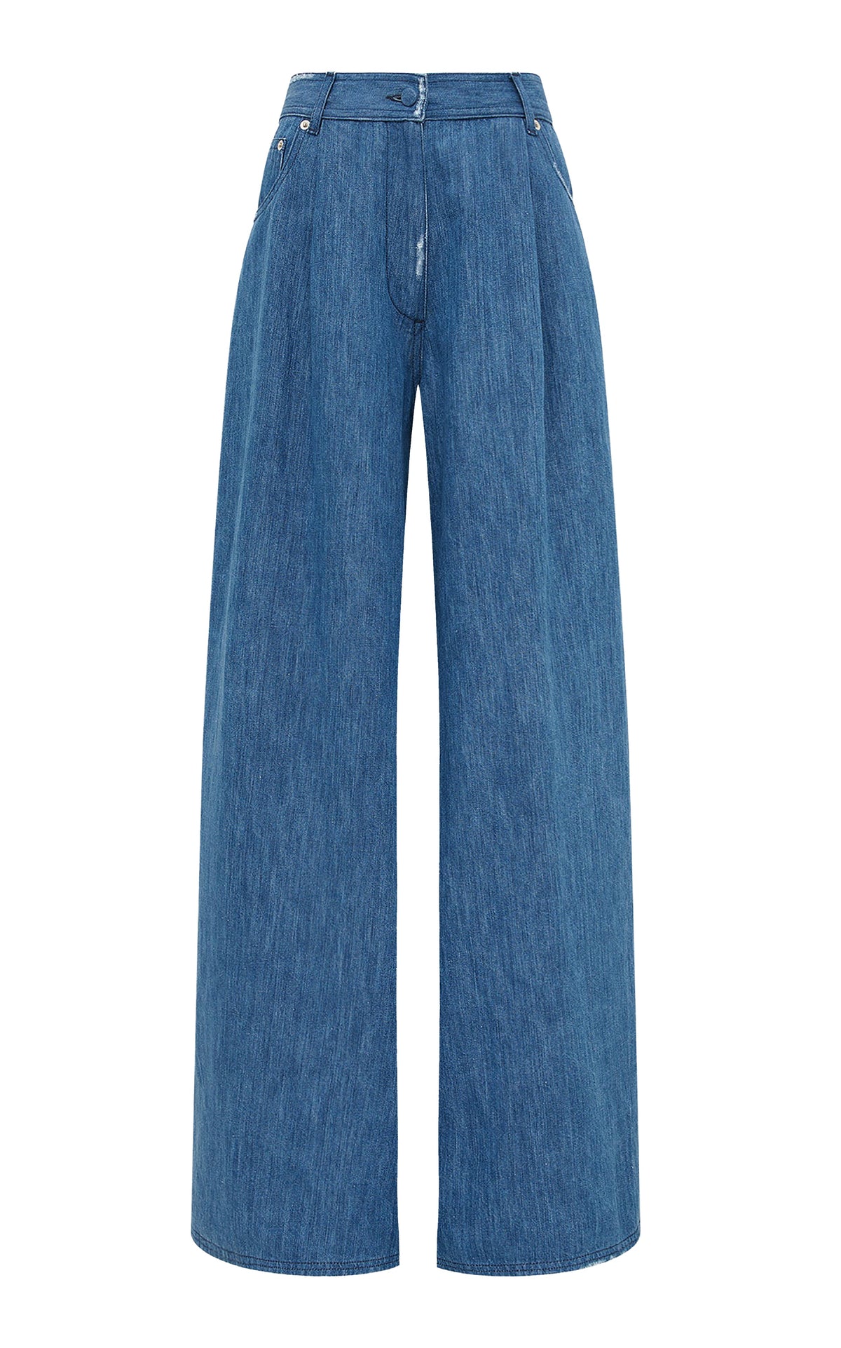 Brenn Jean en bleu moyen coton lin denim