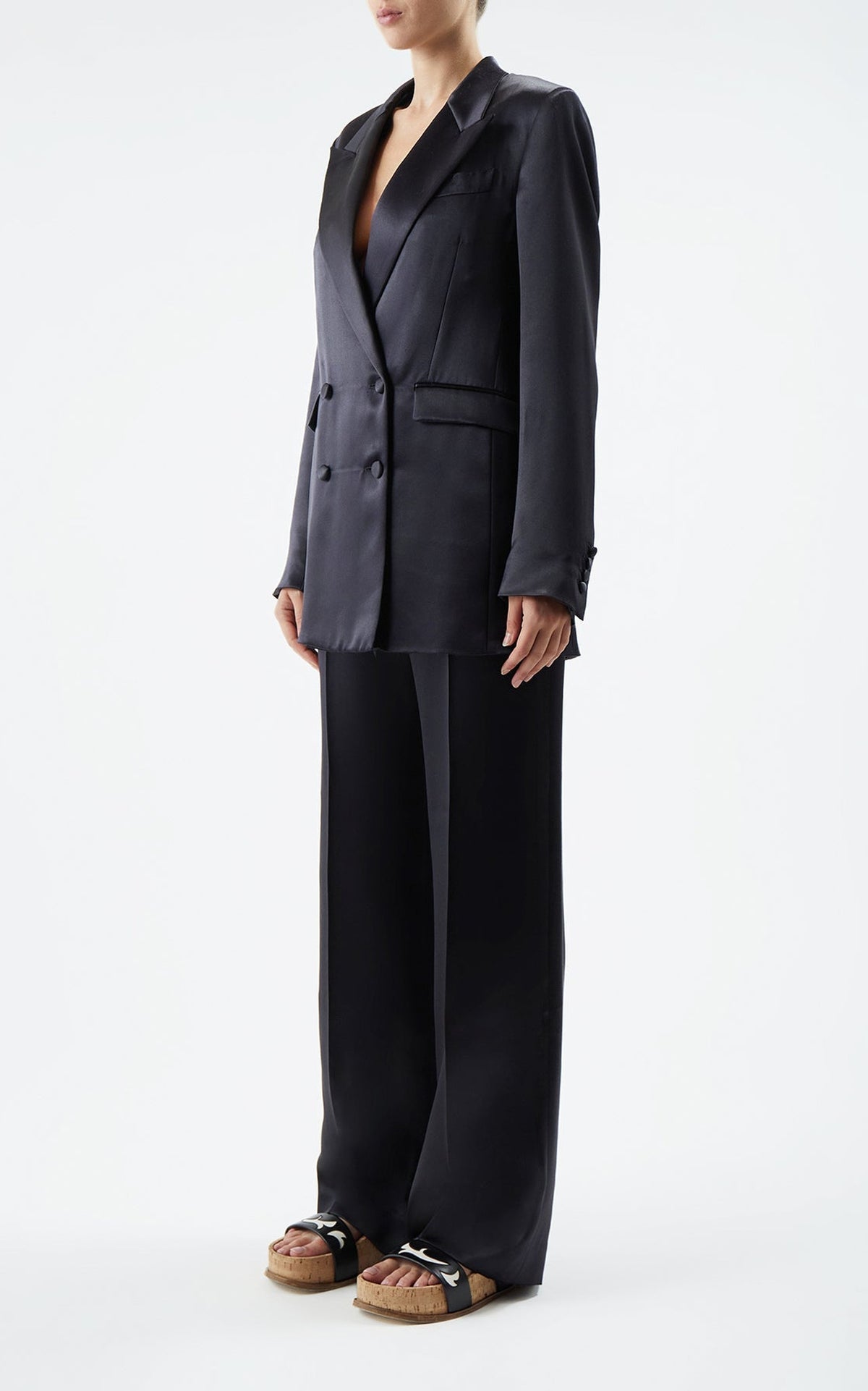 Black / Pantalon Norman en laine - Black