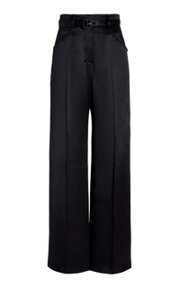 Norman Pant en noir eco soft laine drap de costume