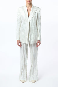 Norman Pant en ivoire eco soft laine drap de costume
