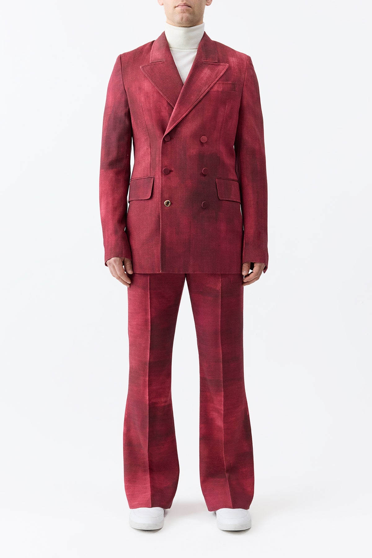 Bordeaux / Pantalon Stevie en laine - Bordeaux