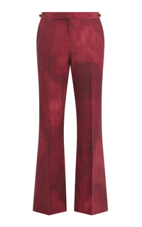 Stevie Pant en bordeaux barre laine drap de costume