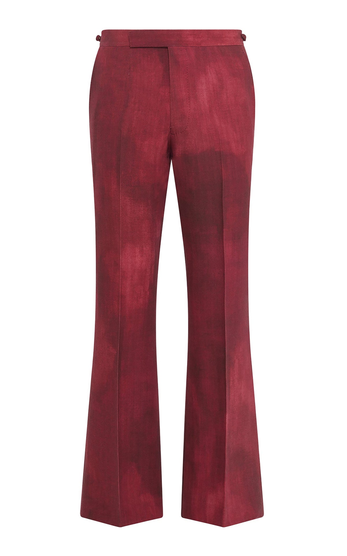 Stevie Pant en bordeaux barre laine drap de costume