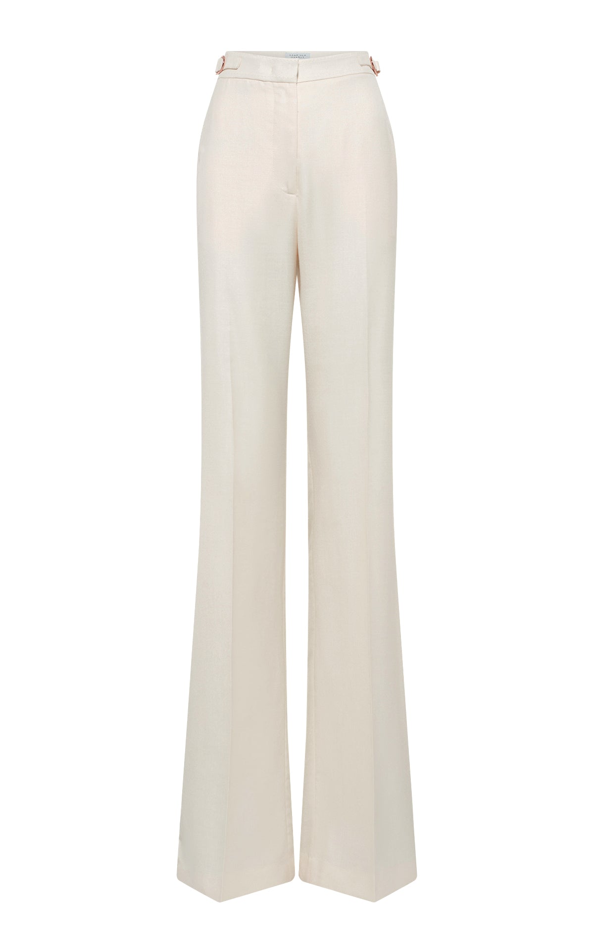 Vesta Pant en ivoire uni drap de costume