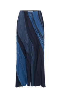 Medium Blue / Jupe Elora en coton et lin - Medium Blue