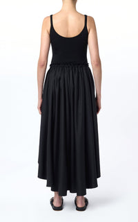Dea Skirt en noir uni drap de costume