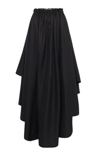 Dea Skirt en noir uni drap de costume