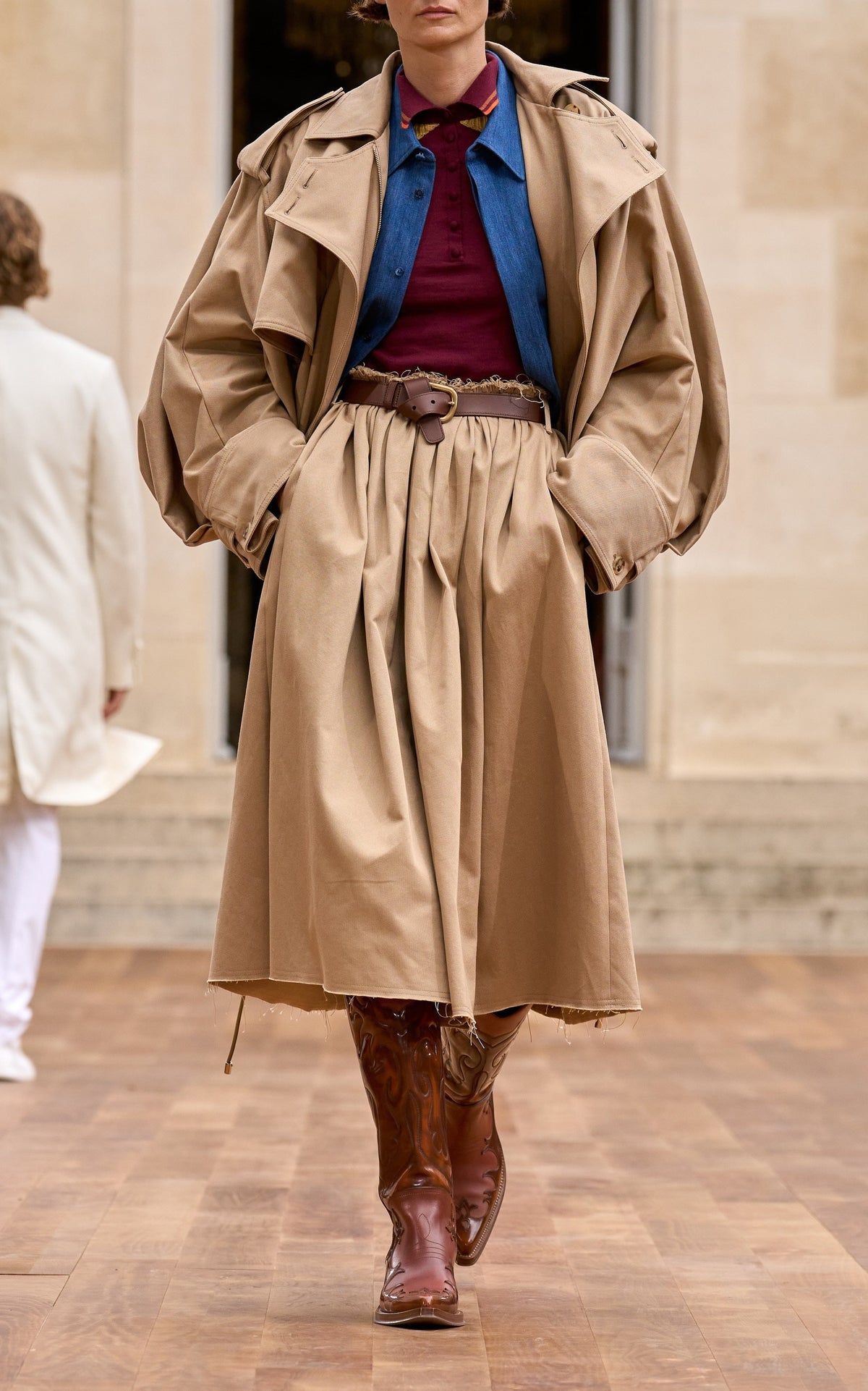 Camel / Jupe Chiara en coton - Camel