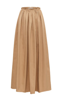 Chiara Skirt en bleu marine coton Sea Island popeline