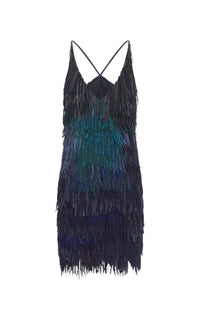 Navy Multi / Robe Freyja en cuir - Navy Multi