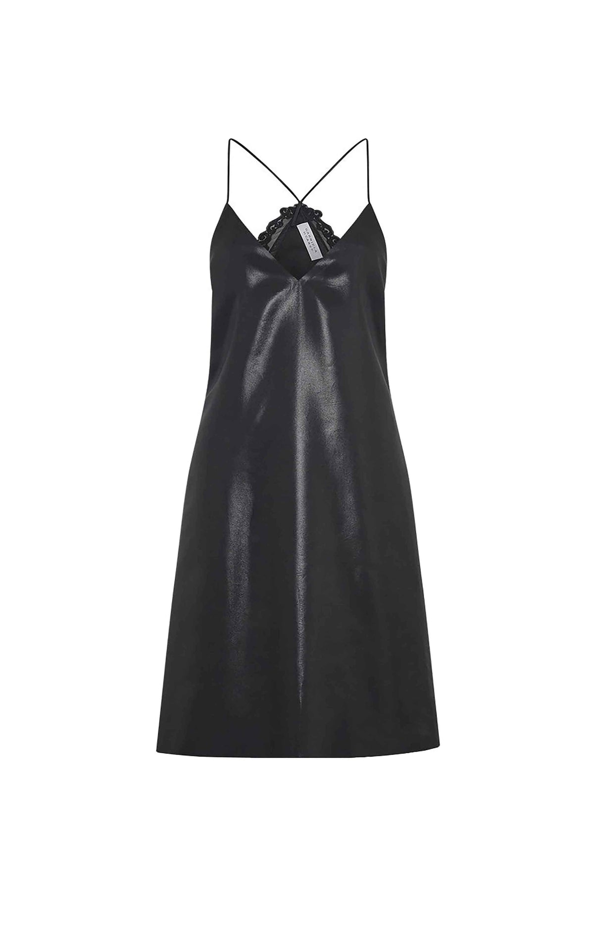 Dinah Dress en métallisé noir métallisé soie sergé