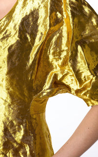 Gold / Robe Fides à manches sculpturales - Gold
