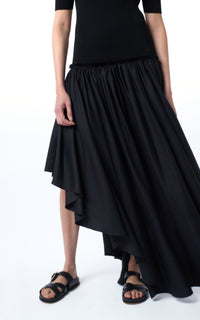Sirona Dress en noir uni drap de costume