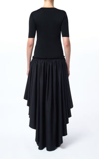 Sirona Dress en noir uni drap de costume
