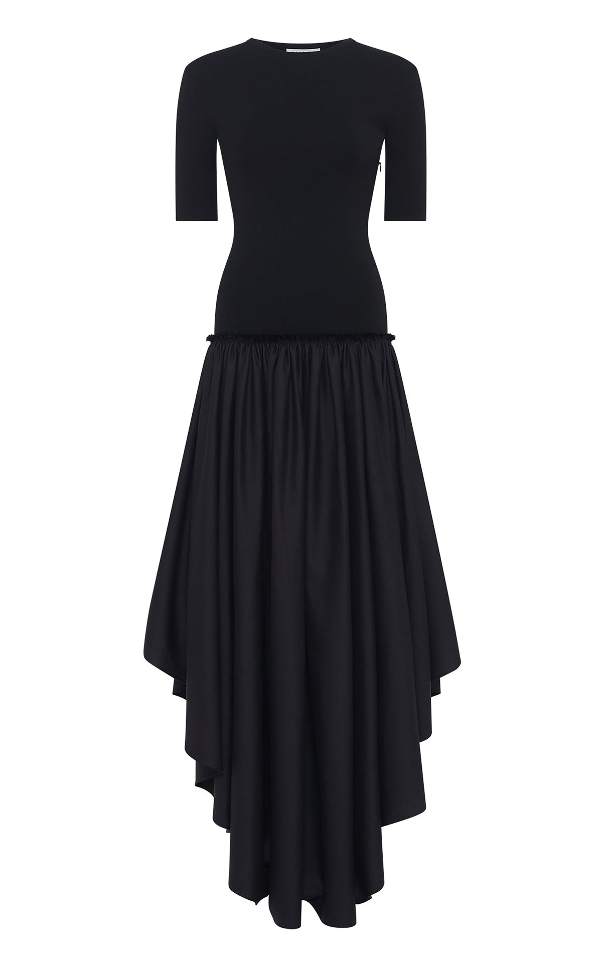 Sirona Dress en noir uni drap de costume