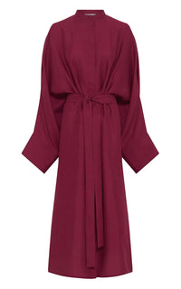 Tilda Dress en framboise lin d’aloès popeline de chemise