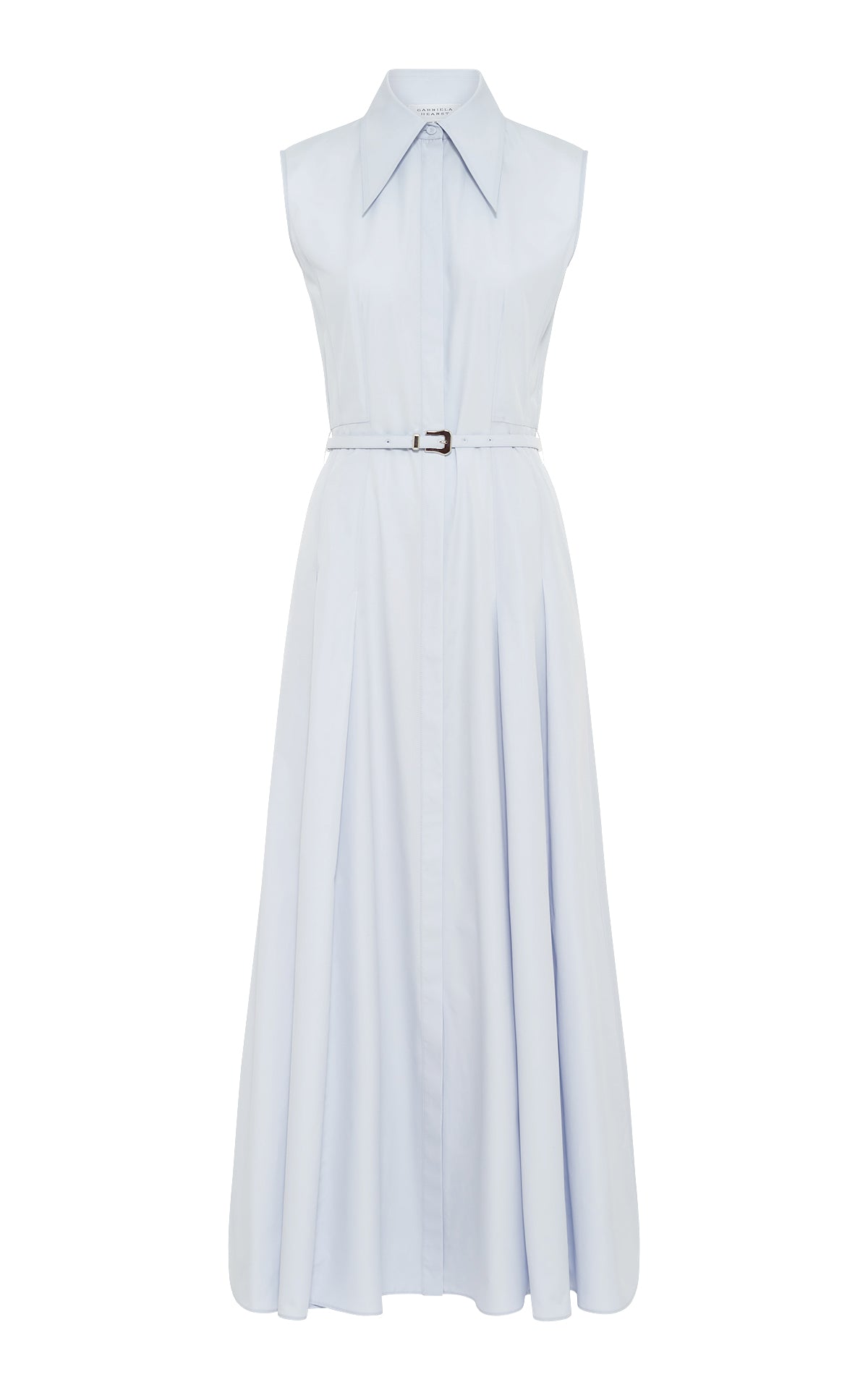 Becca Dress en bleu clair coton Sea Island popeline