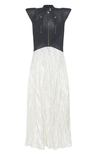 Black & Ivory / Robe Athena en cuir - Black & Ivory