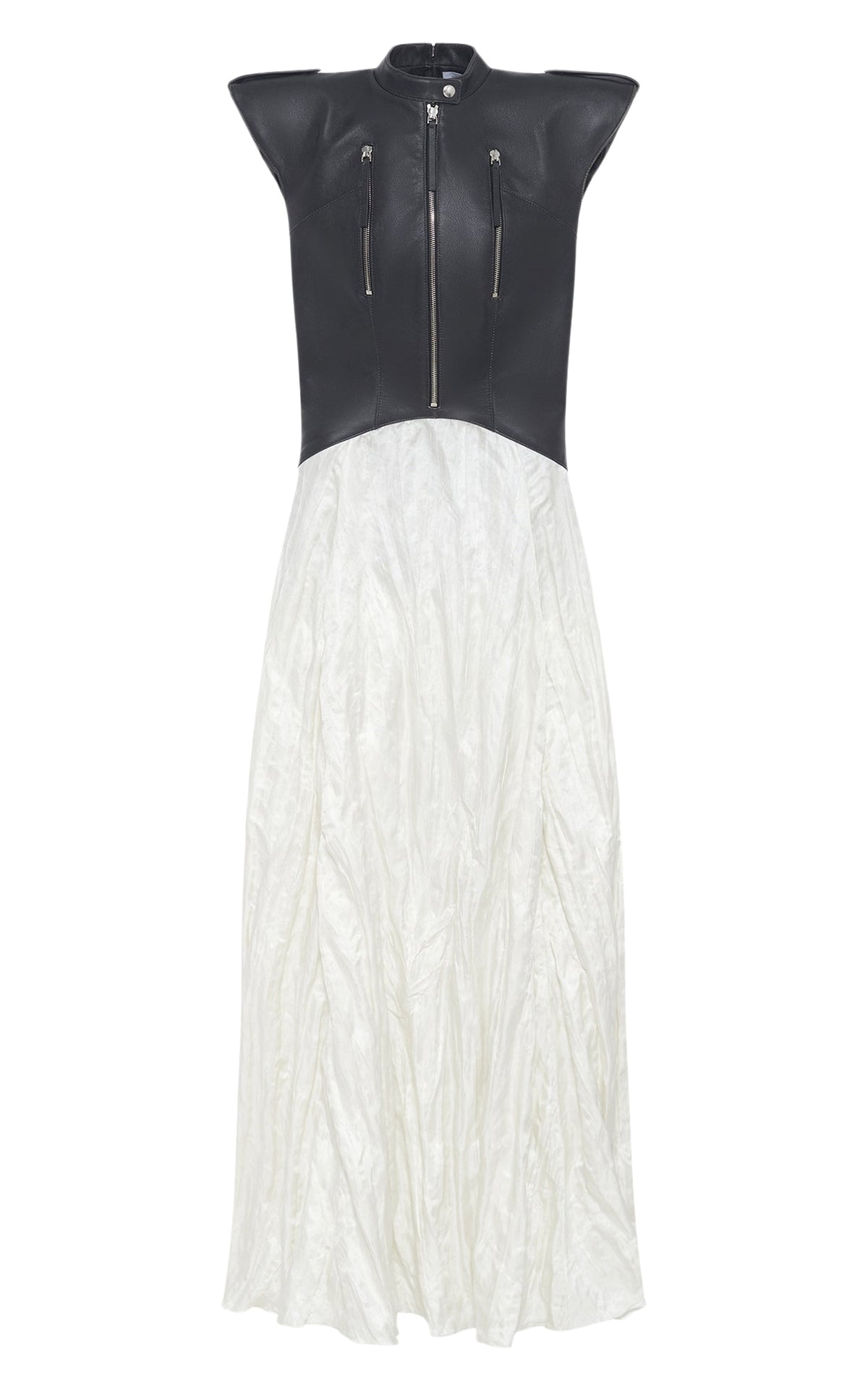 Black & Ivory / Robe Athena en cuir - Black & Ivory
