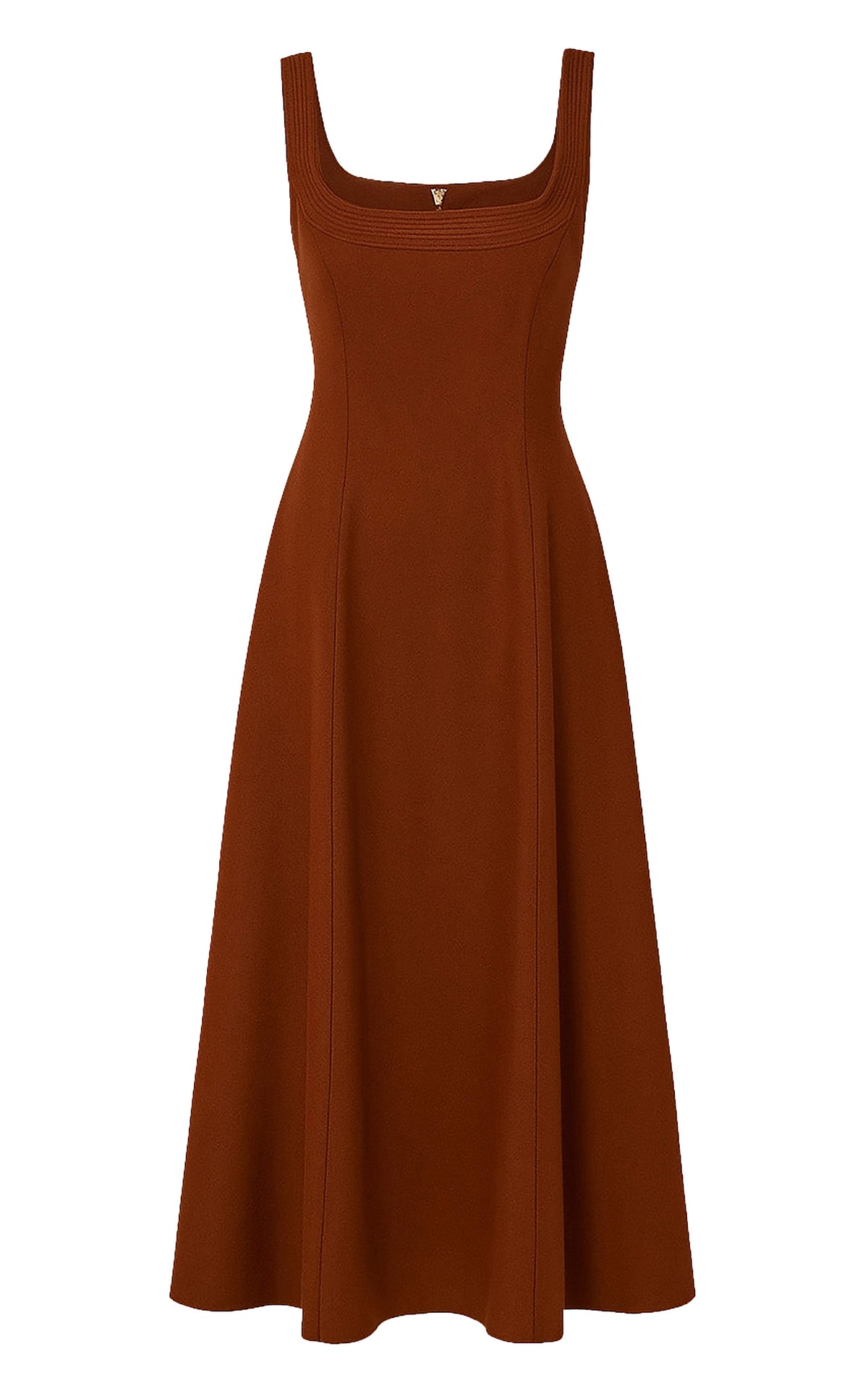 Adaline Dress en cognac eco soft laine drap de costume