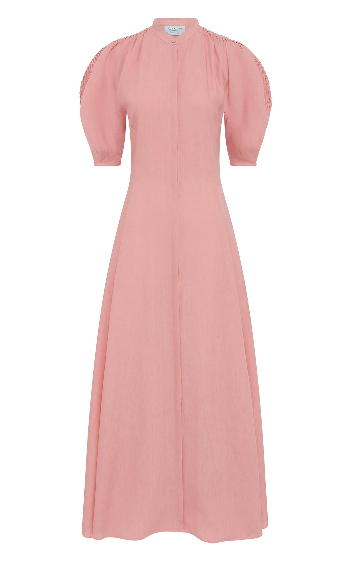 Arabella Dress en rose lin d’aloès popeline de chemise