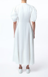 White / Robe Arabella en lin - White